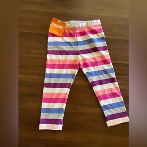 NWT 18-24 GYMBOREE LEGGINGS striped pink purple white